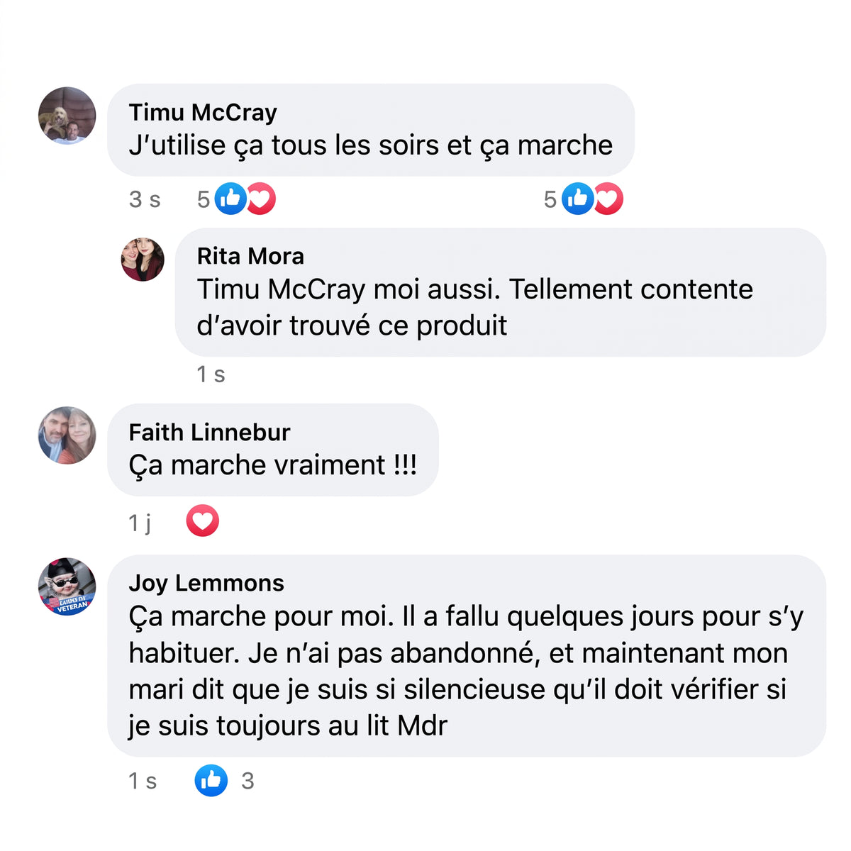 Commentaire Facebook de client